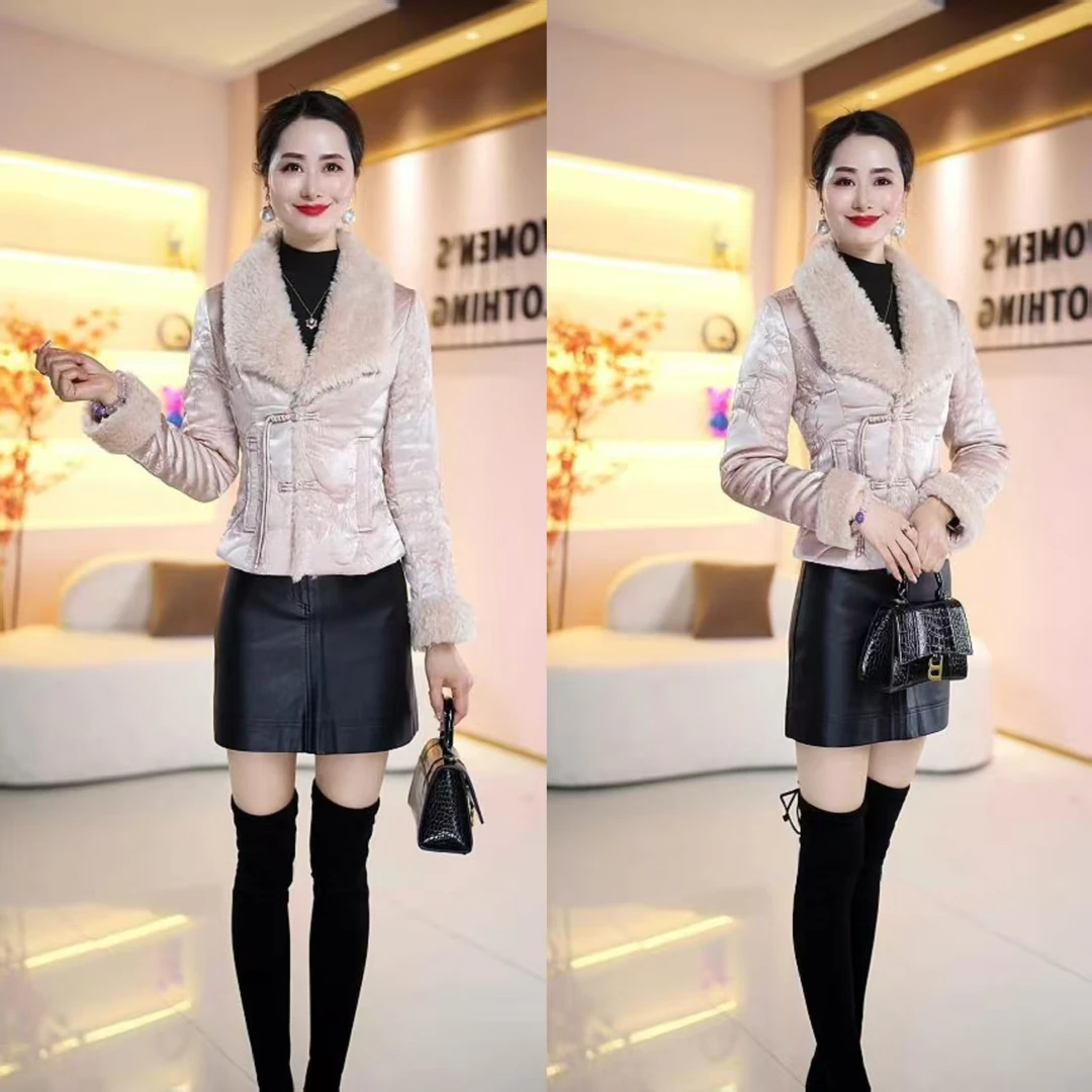 丹思俪秋冬加绒加厚短款常规显高显瘦厚外套8881-2