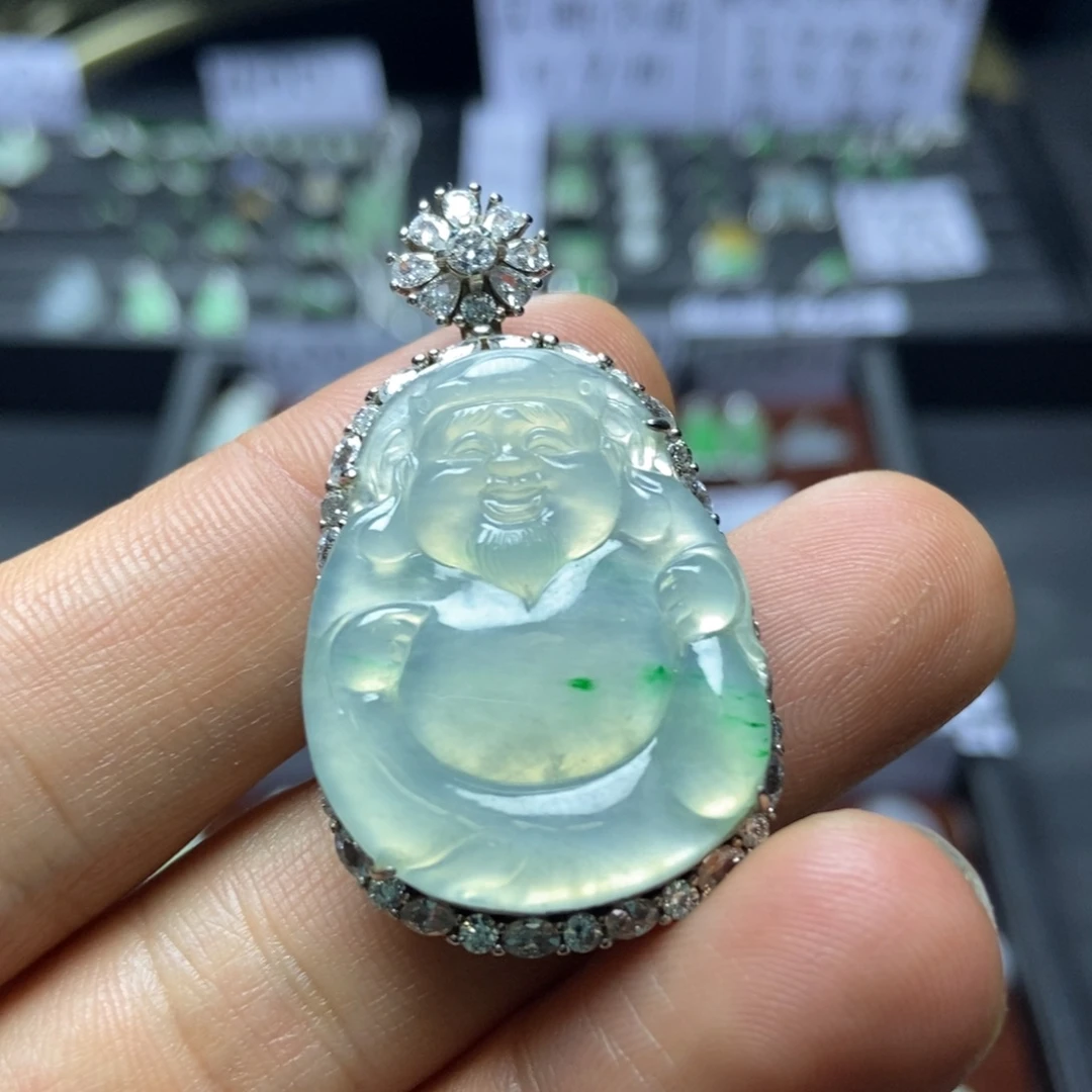 翡翠银S925镶嵌颈饰