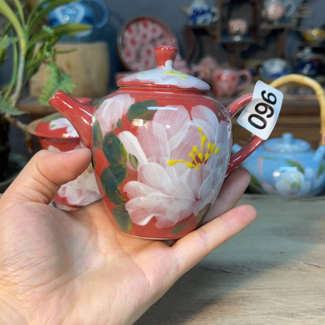 壶素浅陶瓷手工手绘
