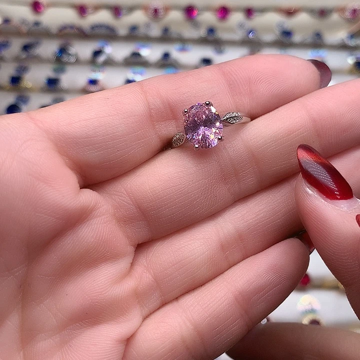 水晶戒指银S925镶嵌8.10