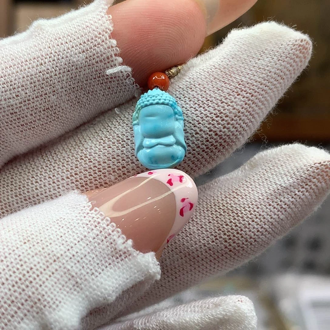 绿松石未镶嵌挂件