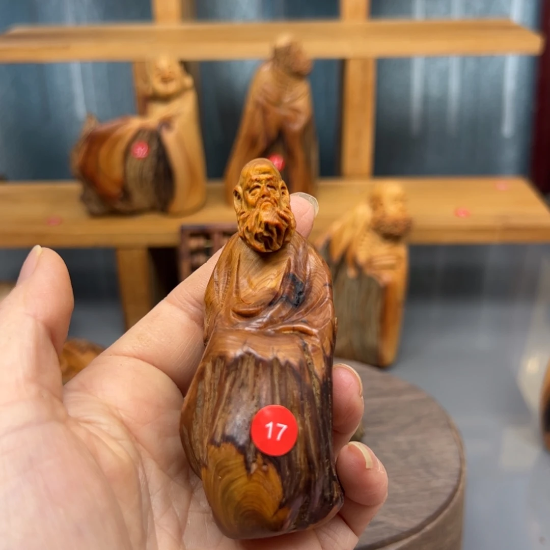 云***起木崖柏木摆件手把件，