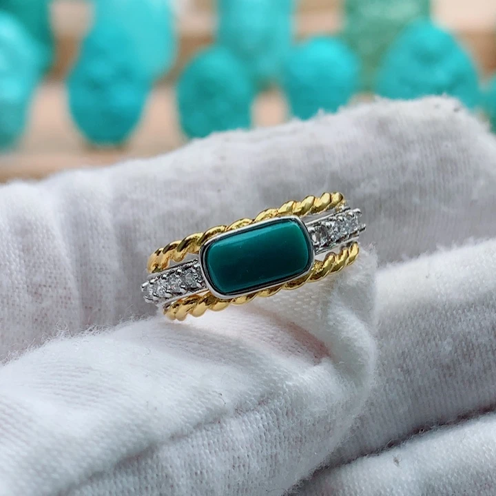 绿松石银S925镶嵌配饰