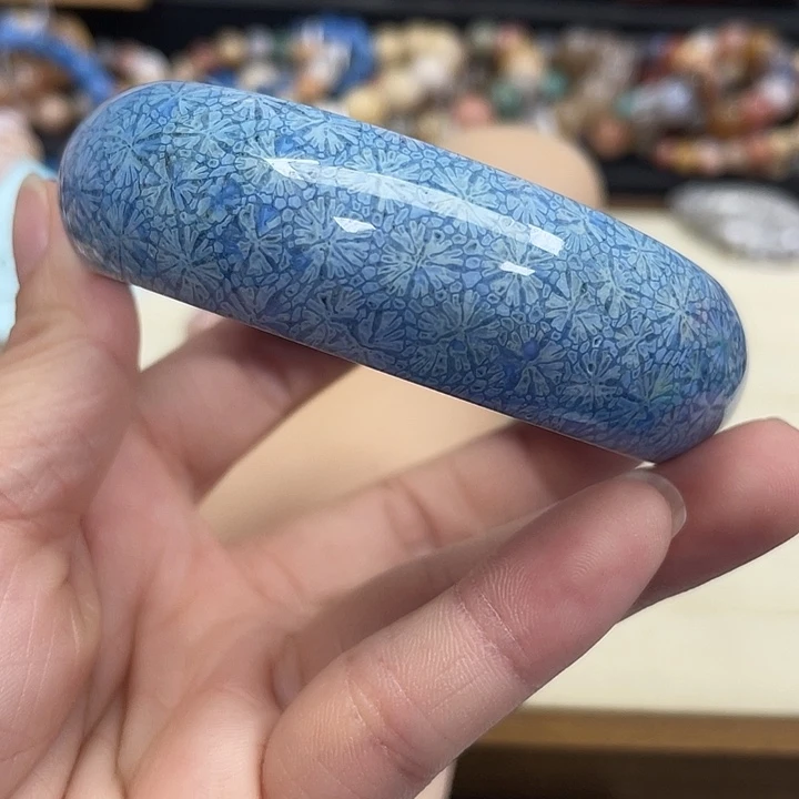 未镶嵌手串硅化珊瑚（珊瑚玉）青600