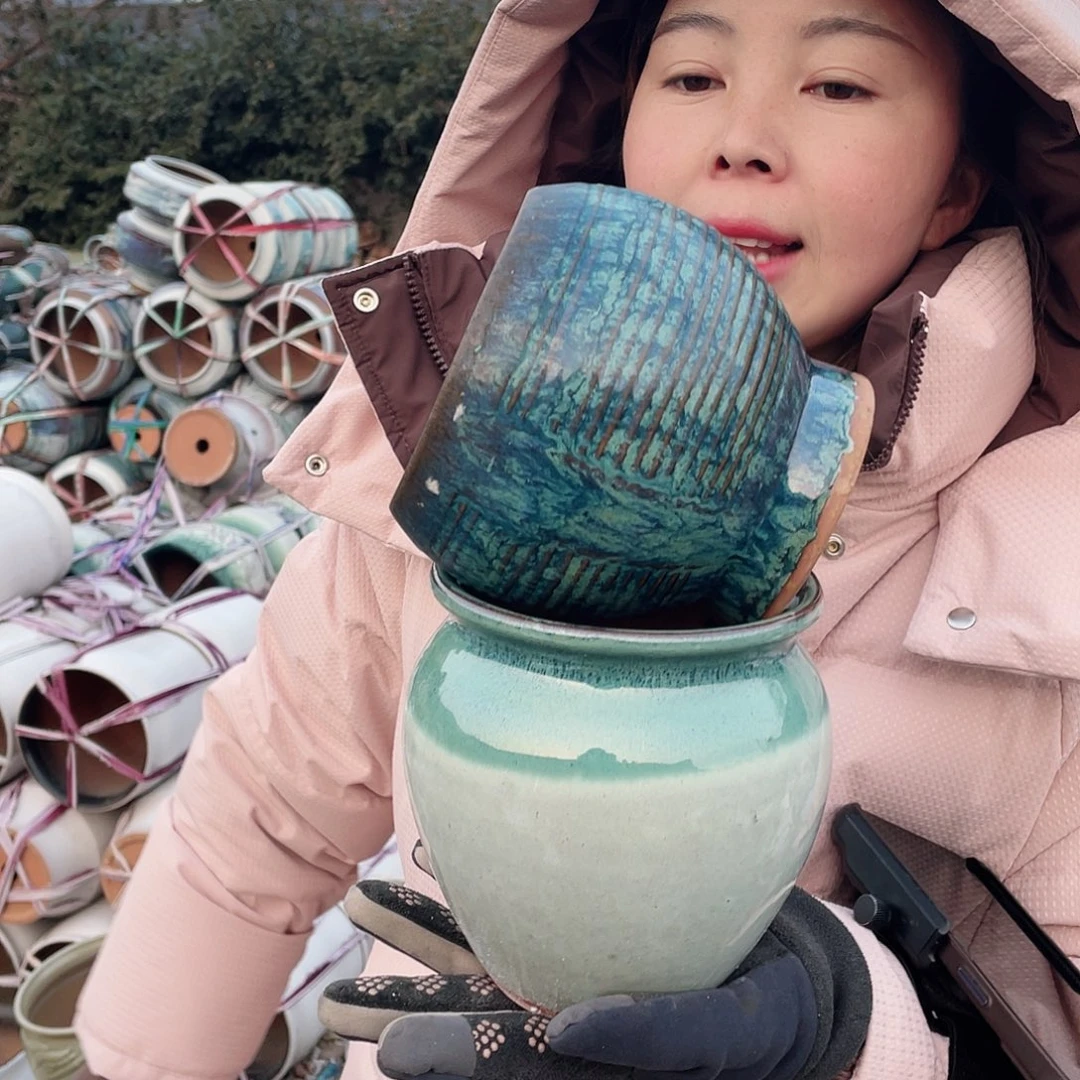 红陶王嫂花盆0213-454