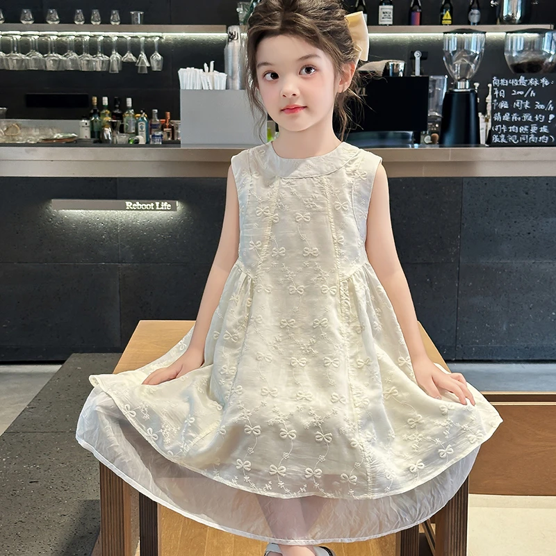 女童夏连衣裙2025新款洋气童装小女孩超好看炸街公主裙儿童裙子薄