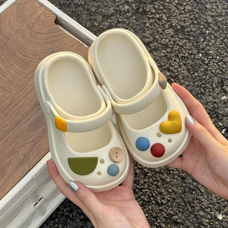 女童拖鞋外穿夏季女孩2024新款公主鞋玛丽珍儿童洞洞鞋女宝凉鞋