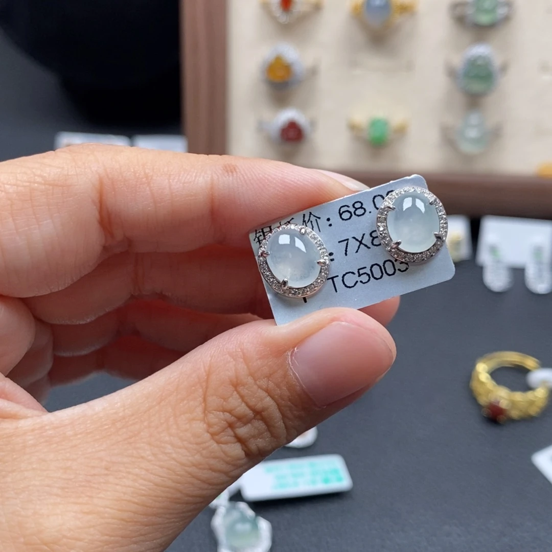 翡翠银S925镶嵌戒指