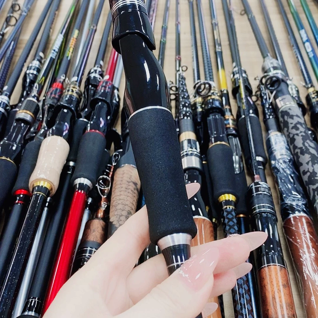 黑银色直柄2.1米路亚竿