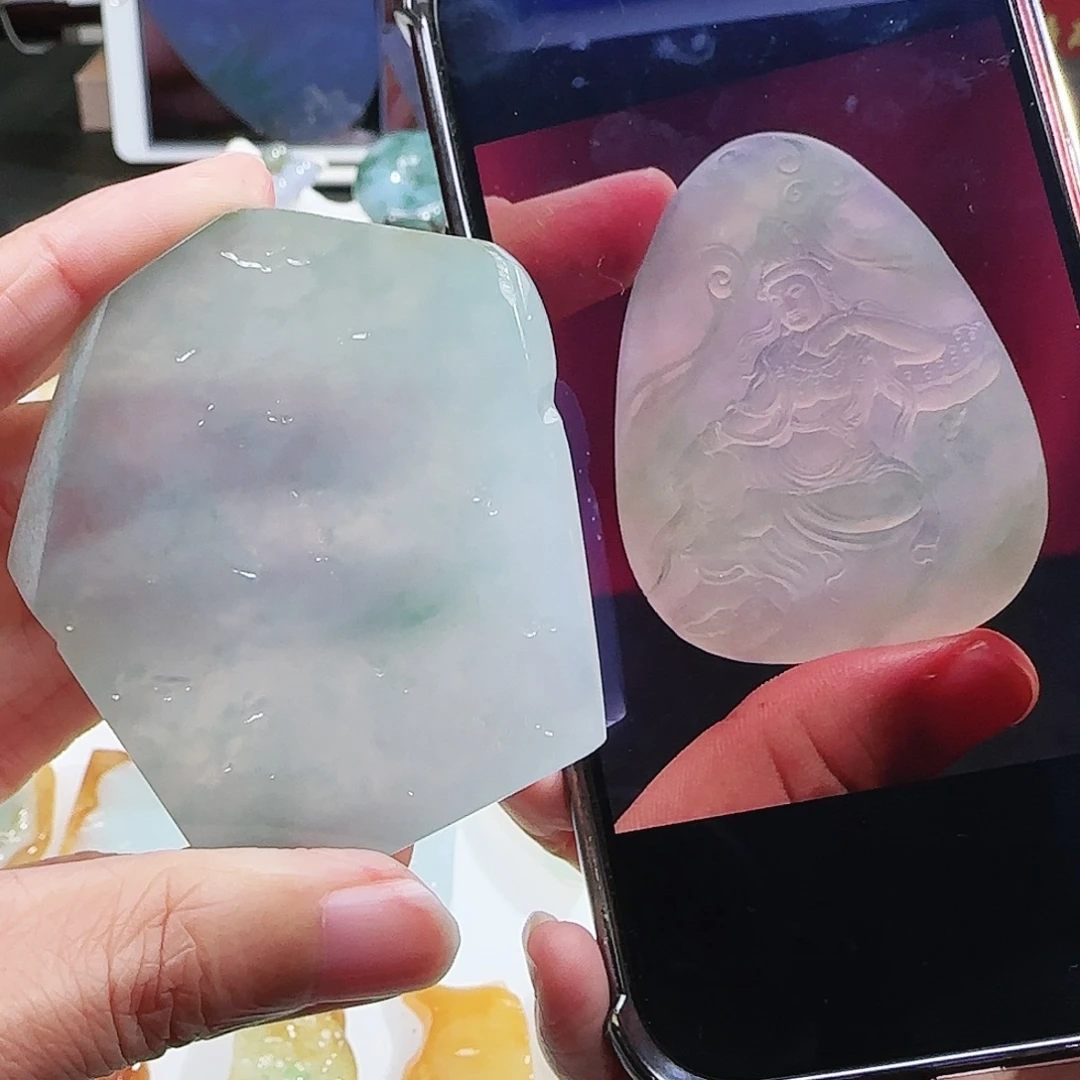 定制翡翠未镶嵌缅甸翡翠挂件