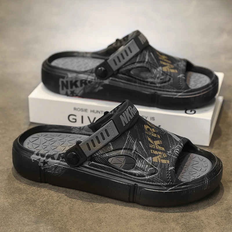 男士拖鞋外穿夏季防滑耐磨踩屎感沙滩凉鞋大码45开车两用休闲凉拖