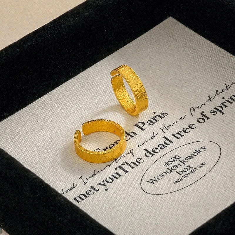 HJ精工轻奢高级开口女款戒子经典耐看新中式经时尚百搭礼物