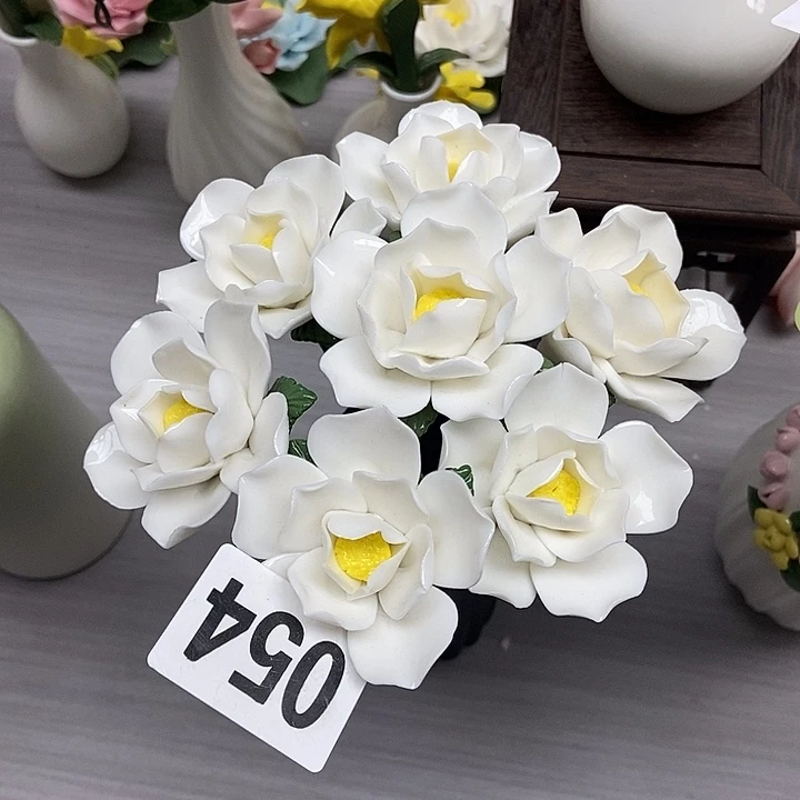 陶瓷纯手工捏花设计
