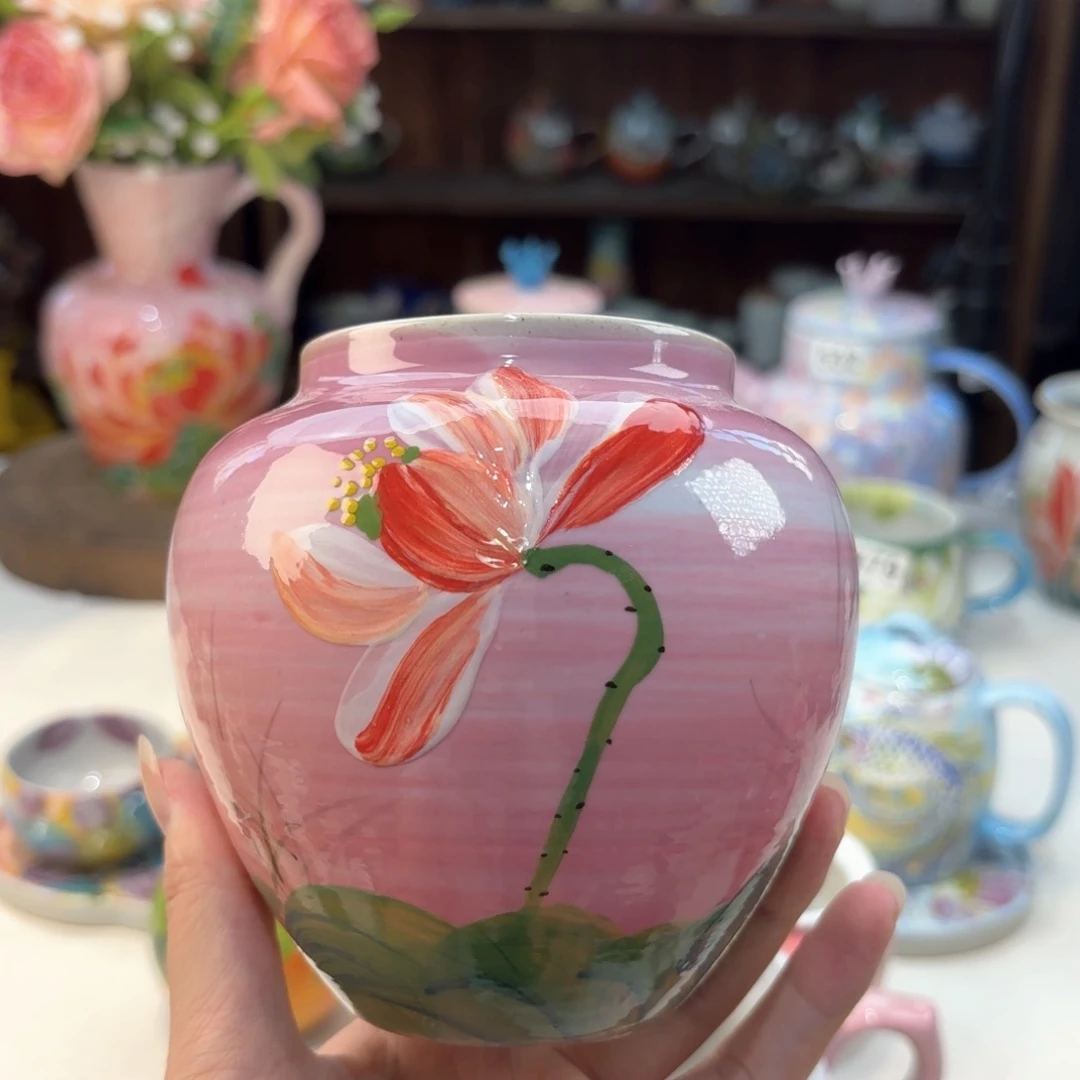 景德镇手绘高温釉下彩陶瓷茶具