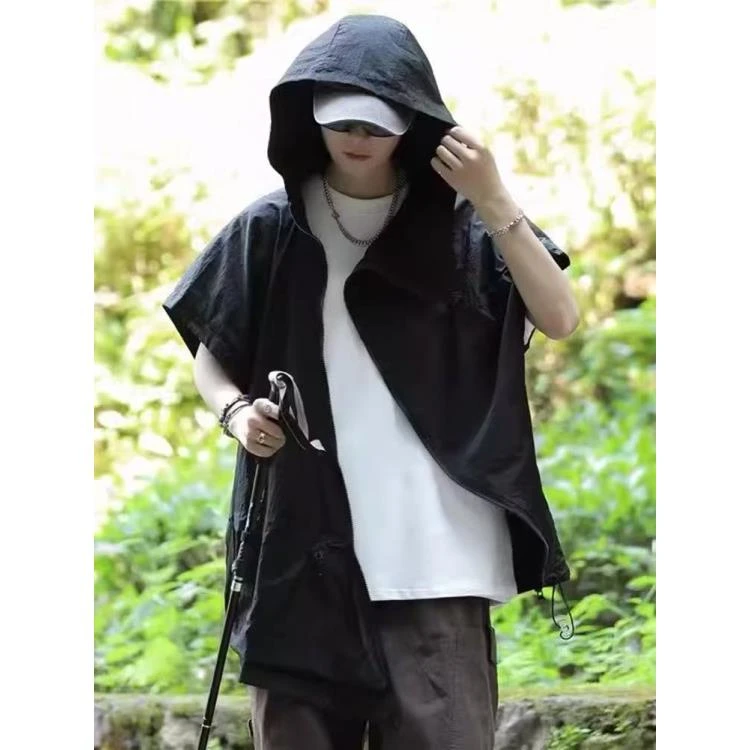 0989 黑色 青少年潮牌防晒服