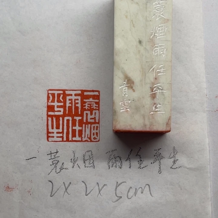青田石印石一蓑烟雨任平生
