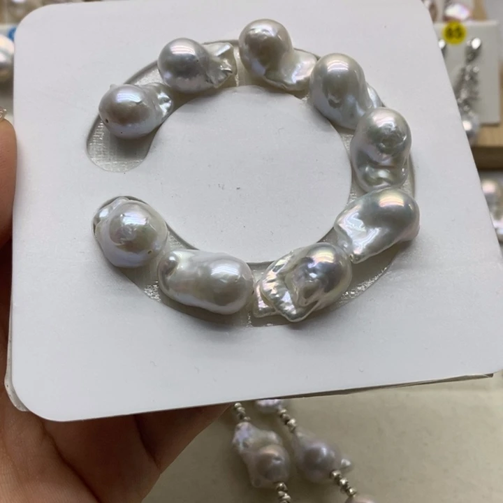 银S925镶嵌淡水珍珠耳饰桃*