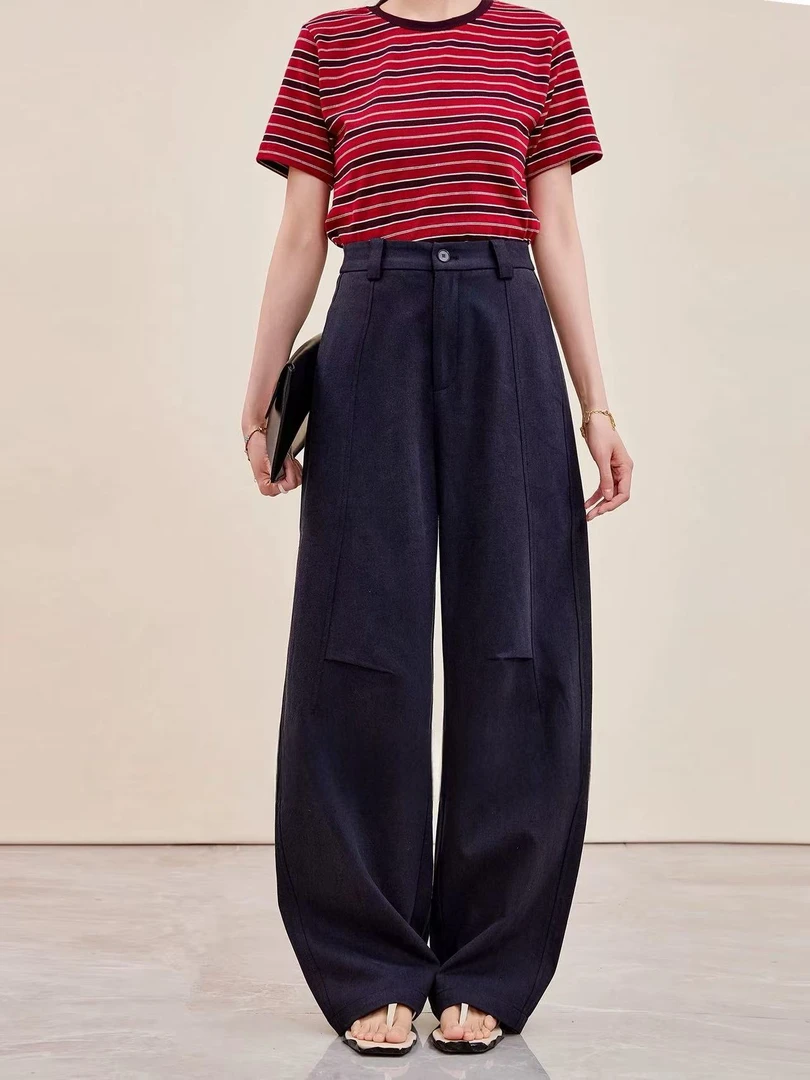 休闲阔腿裤宽松镰刀裤香蕉裤休闲裤廓形2406