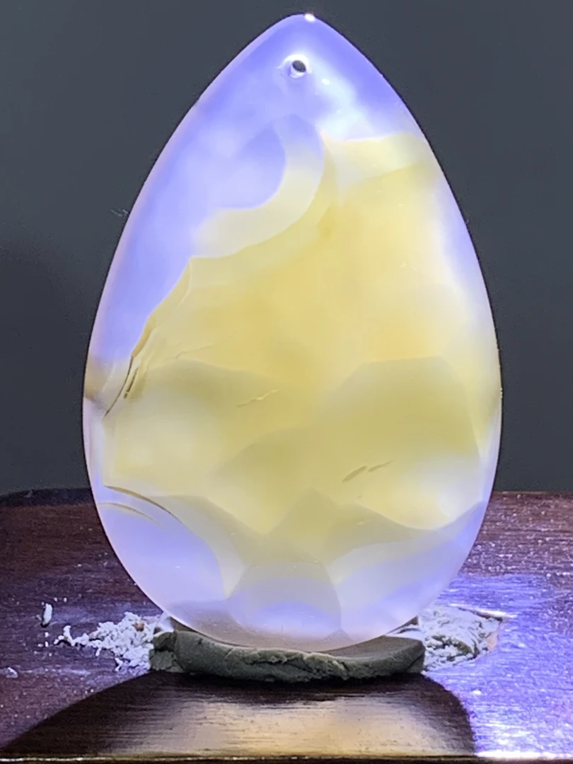 天然海洋玉髓抽象画吊坠挂件2140尺寸52/34/7mm