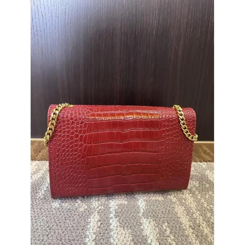 手工真皮包-202流苏-鳄-阳-红