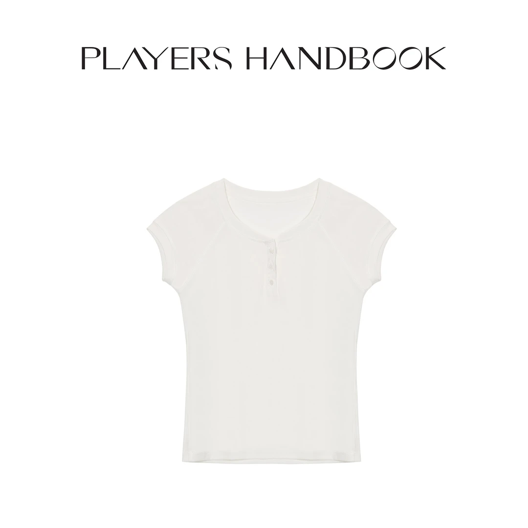 PH 《空白》夏季复古时尚挖肩显瘦休闲冰感莱赛尔亨利领短袖 PH1939