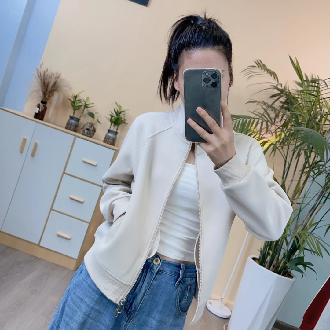 625 新款立领双拉链卫衣开衫秋季纯色时尚百搭休闲外套时尚韩版