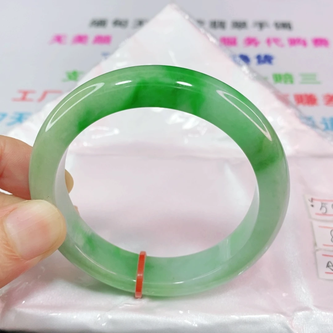 未镶嵌手镯翡翠54.5圈口正圈-宽版