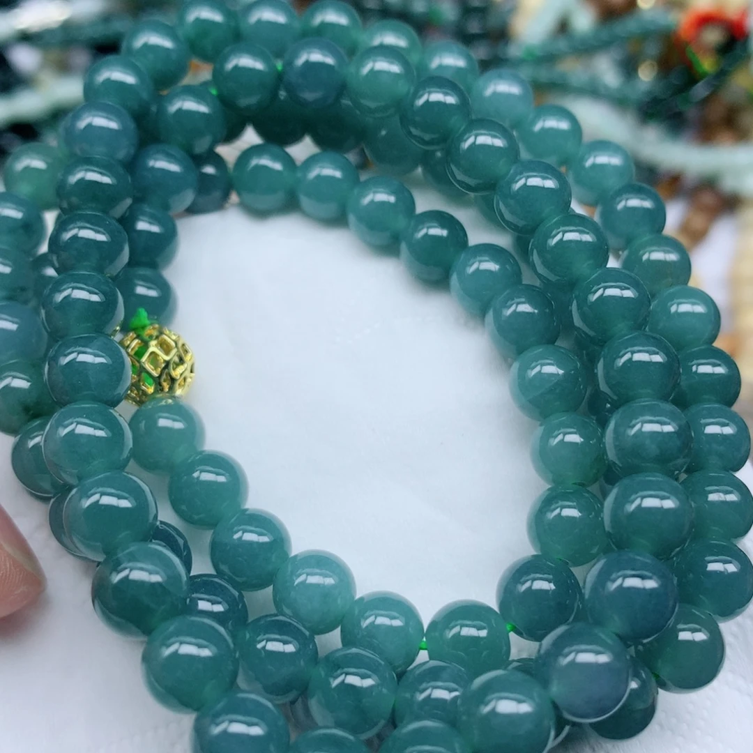 翡翠未镶嵌颈饰珠子翡翠