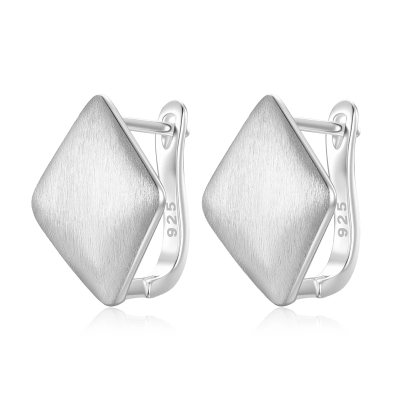 铜合金耳饰 G069菱形拉丝纹耳扣时尚百搭复古耳钉