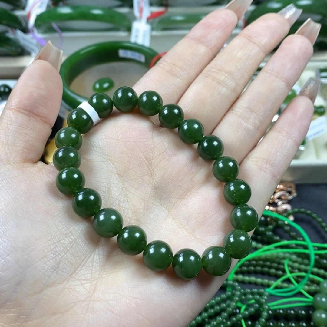 和田玉（碧玉）手串未镶嵌水*