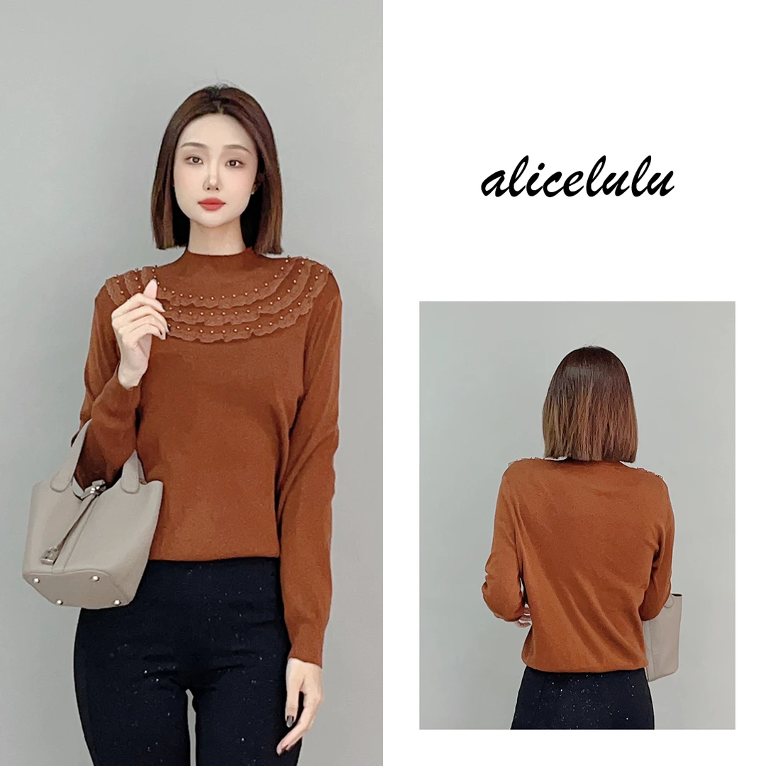 3 ALICE 千层暖毛衣 蕾丝钉珠 柔美软糯 S1034905U