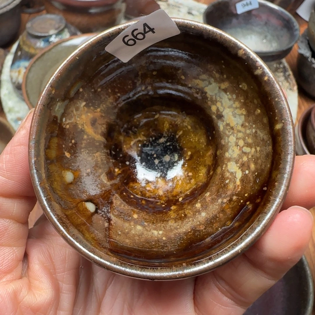 柴烧建盏茶盏茶杯664