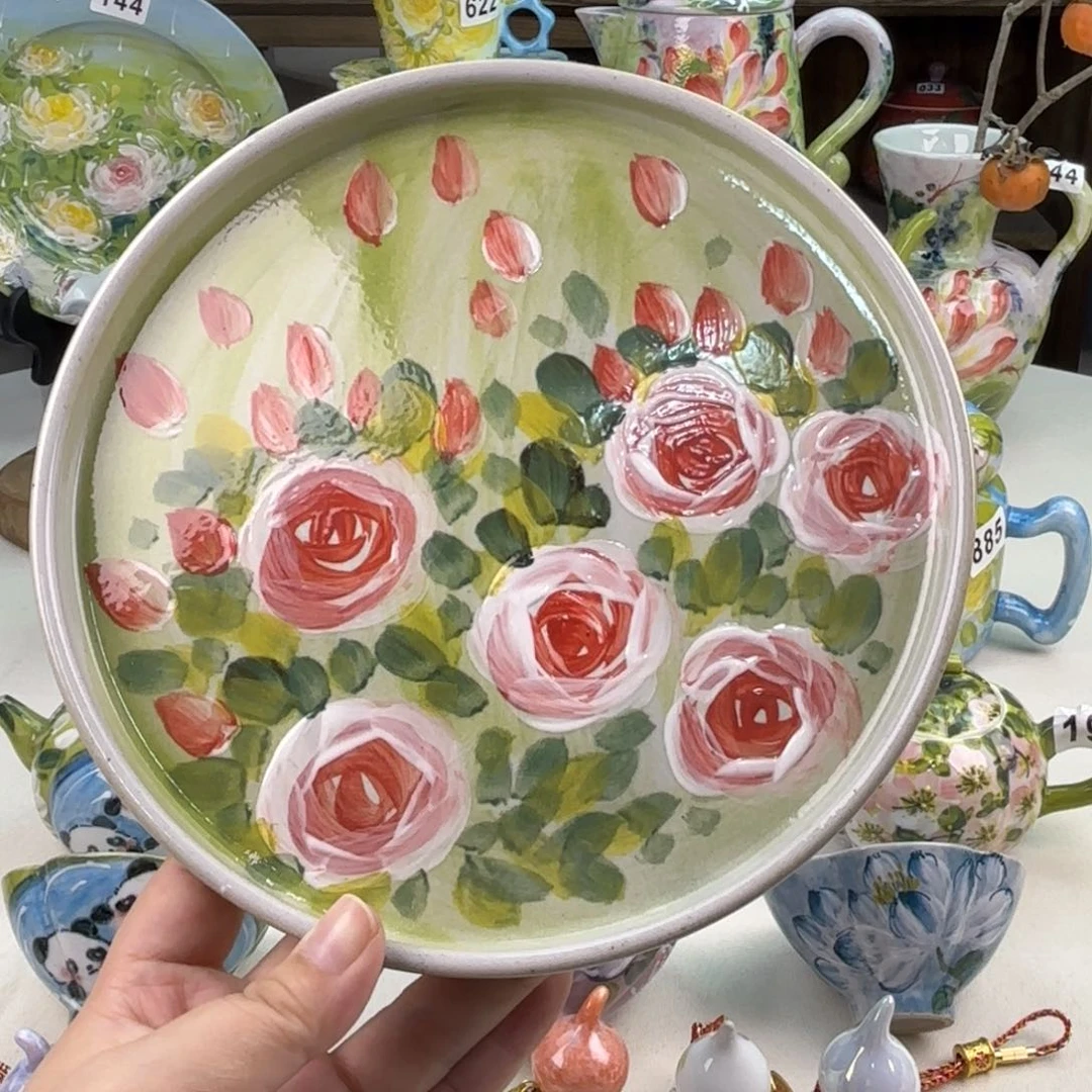 景德镇手绘高温釉下彩陶瓷茶具