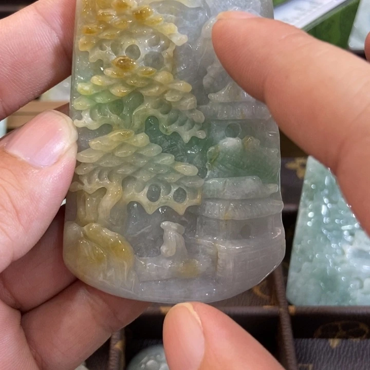 翡翠未镶嵌挂件挂件