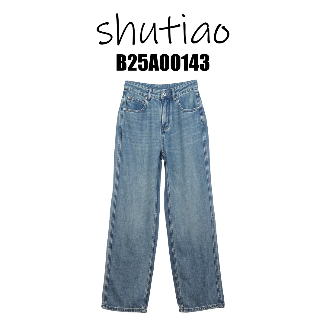 【SHUTIAO】2025春夏：新款小众设计款牛仔裤B25A00143
