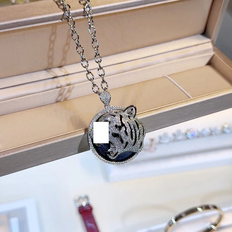 官方正品CK 重工设计微镶满钻霸气老虎头 吊坠男士 65