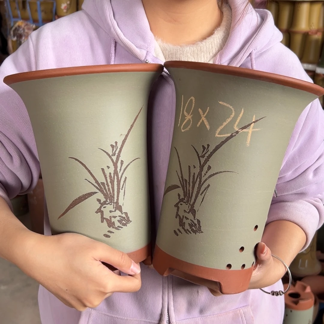 宜兴川阁紫砂花盆