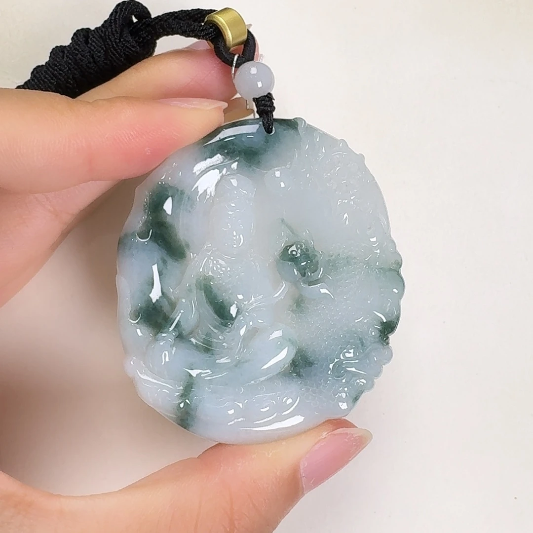 翡翠未镶嵌颈饰大势至菩萨