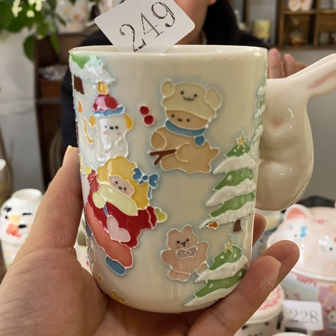 瓷片景德镇釉下彩手绘