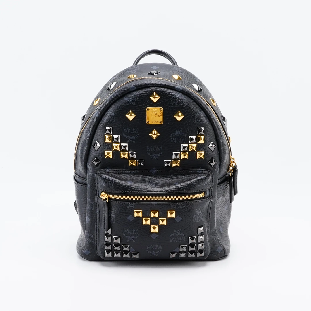 95新 MCM 【MCM专属】双肩包小中号铆钉款/BG22000250