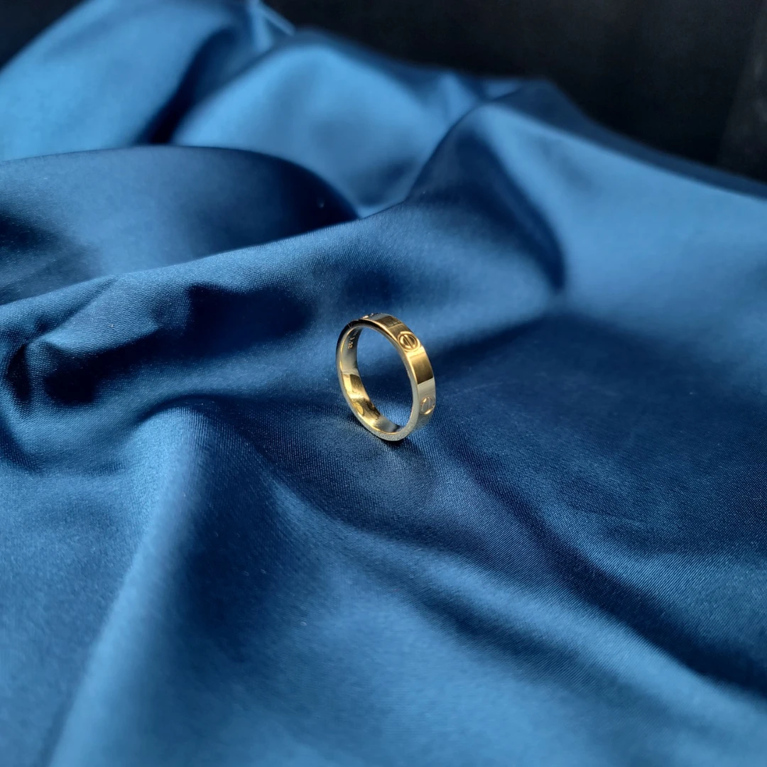 足银银制品 卡家戒指简约经典