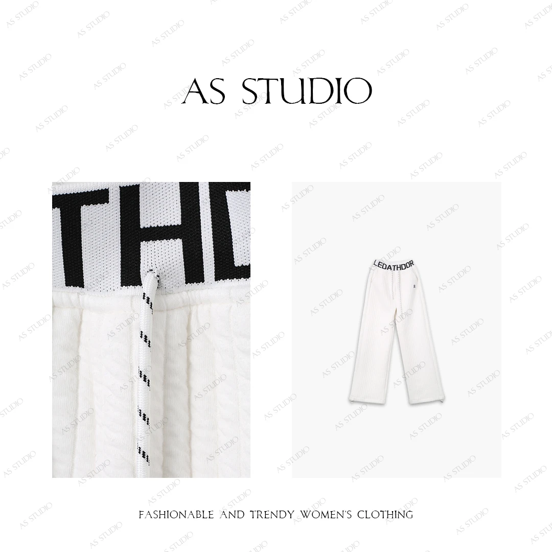 【AS年糕裤】25新慵懒松弛感显瘦条纹绗缝夹棉休闲裤AS24DKZ3561