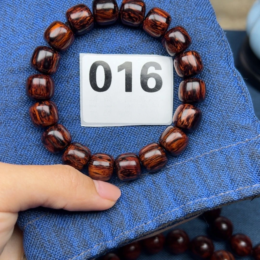 手串/手链花梨木类红降1112老型黑金火焰纹（皮裂2颗）016