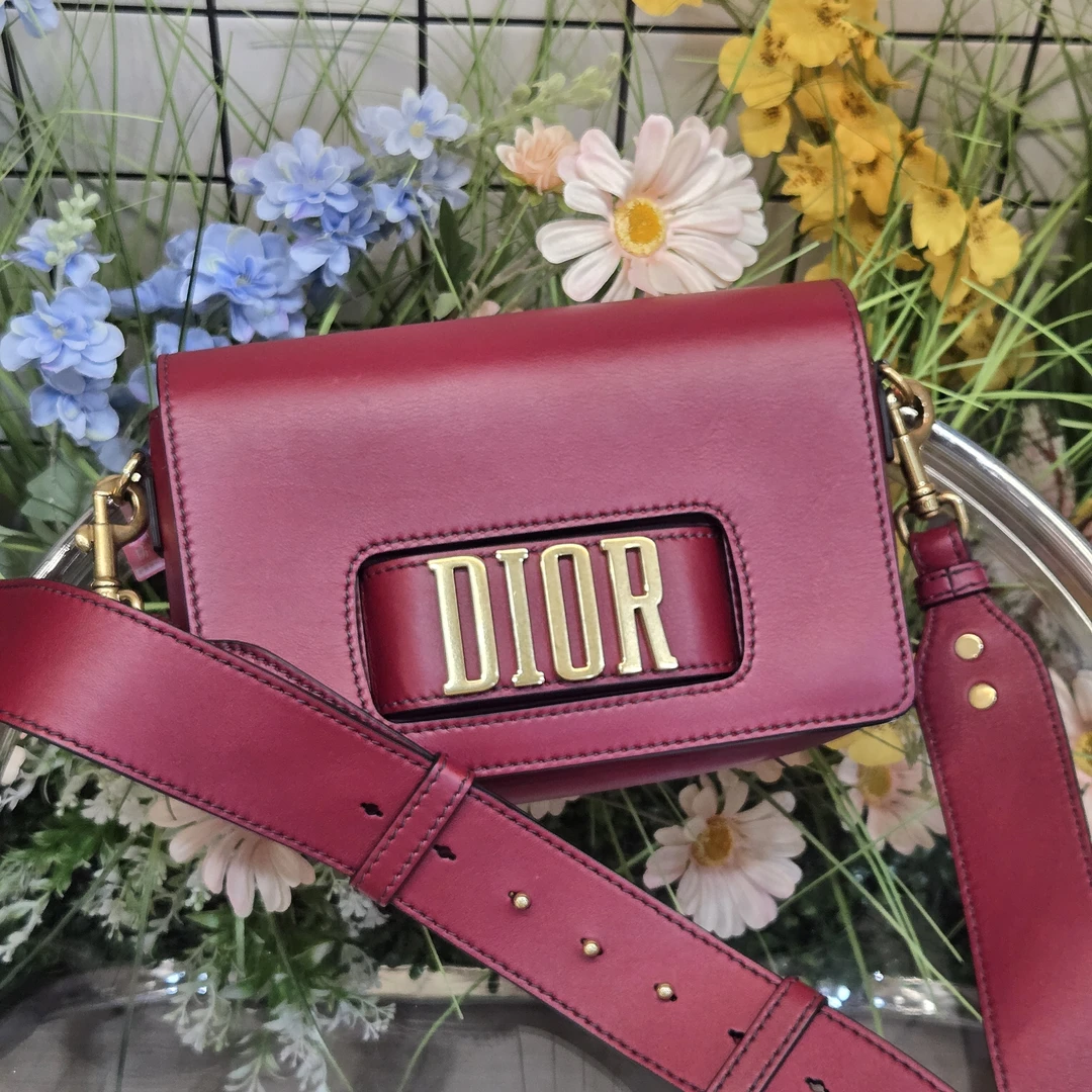 95新 DIOR/迪奥 达达/红色翻盖斜挎包