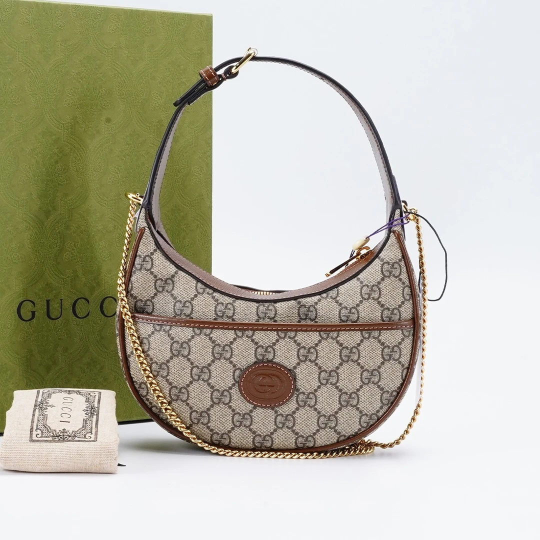 99新 GUCCI/古驰 【白菜】半月包23新款/BG23004344/98新