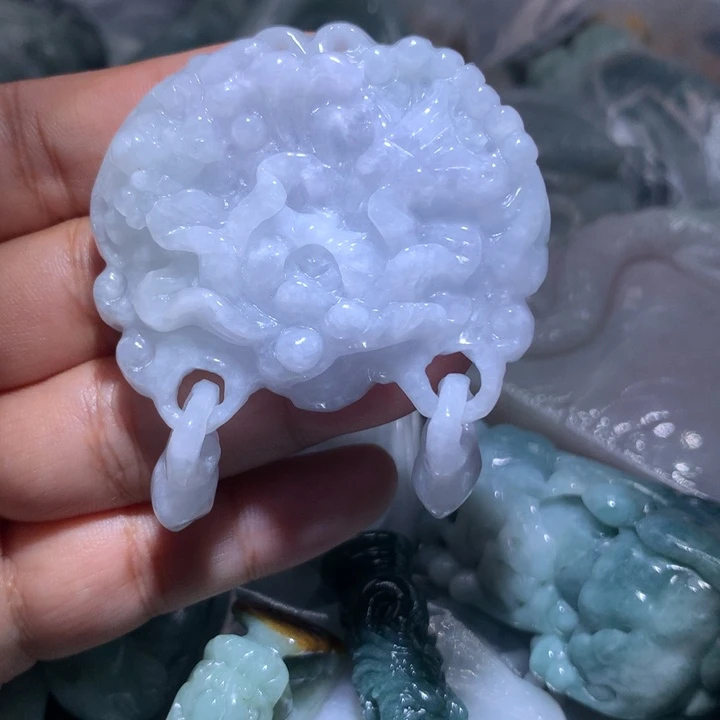 翡翠未镶嵌颈饰保真天然A货翡翠