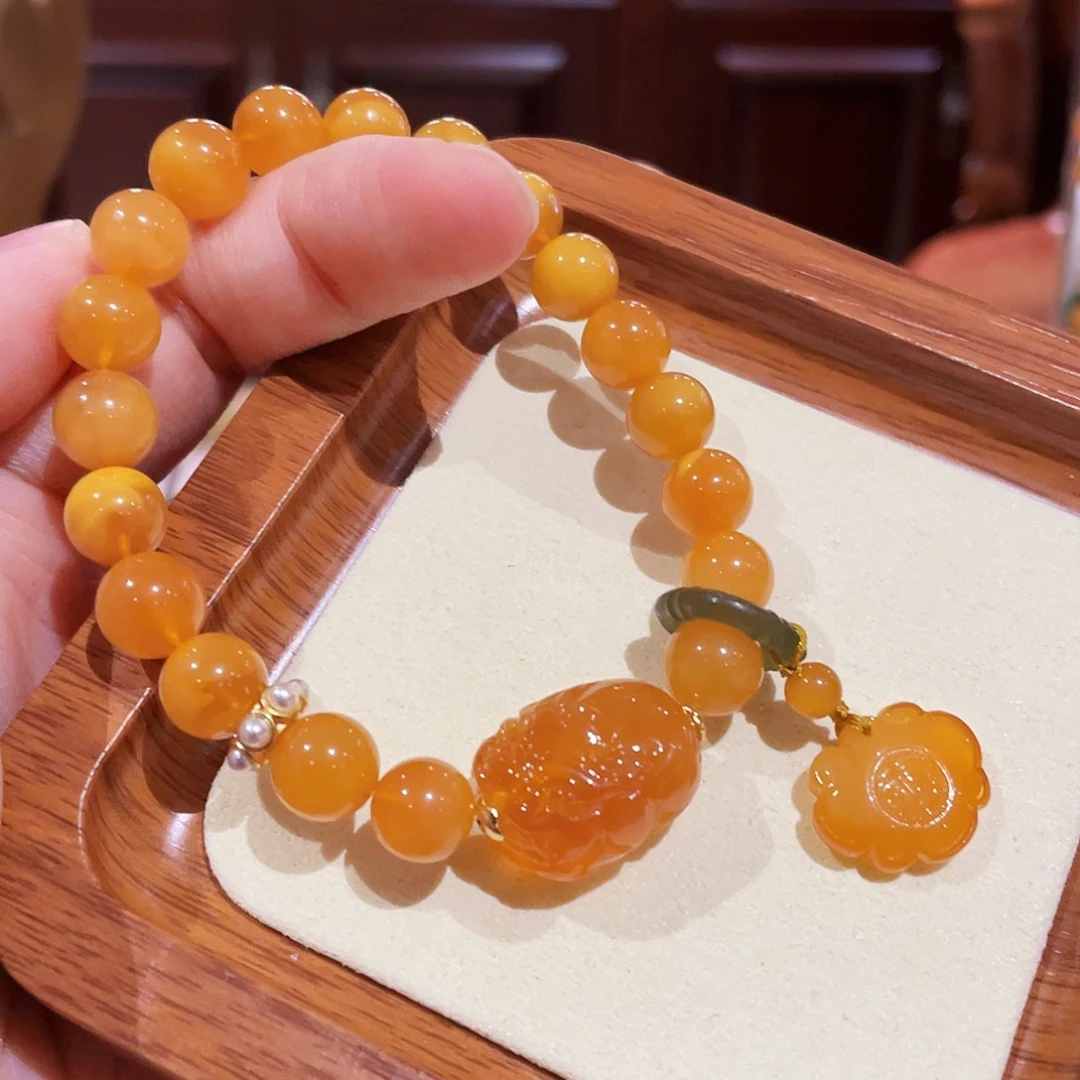 蜜蜡未镶嵌手串手串