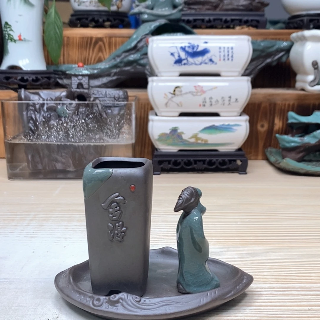 紫砂花盆陶瓷艺术花盆陶瓷