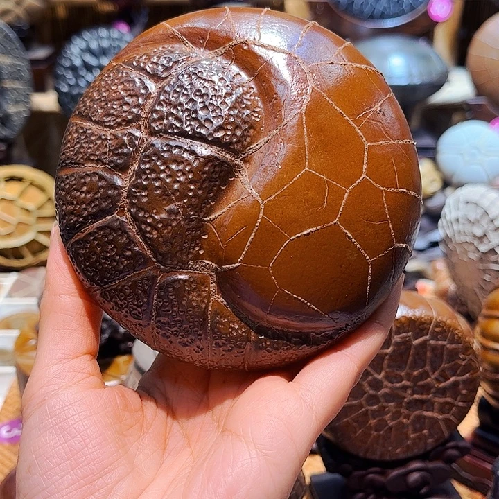 俊***观石材龟纹石精品摆件