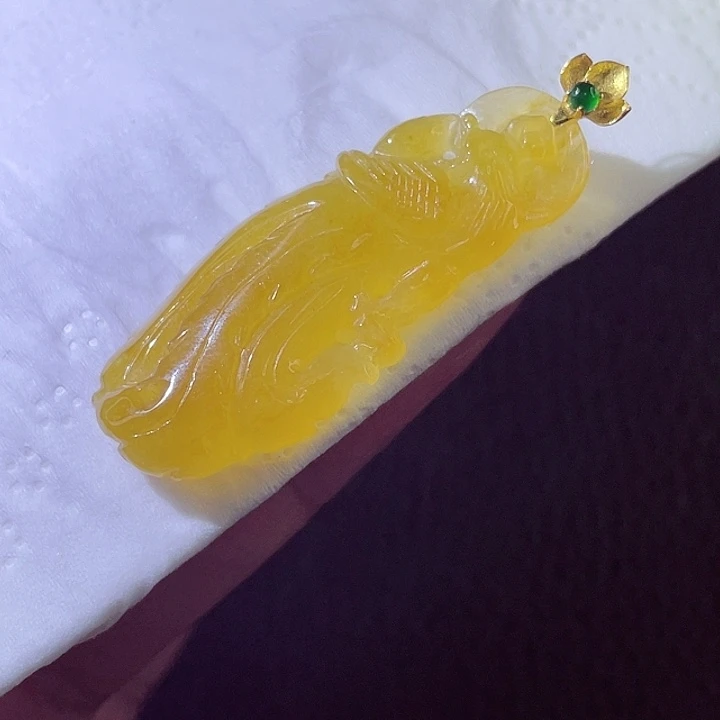 颈饰18K金镶嵌翡翠翡翠